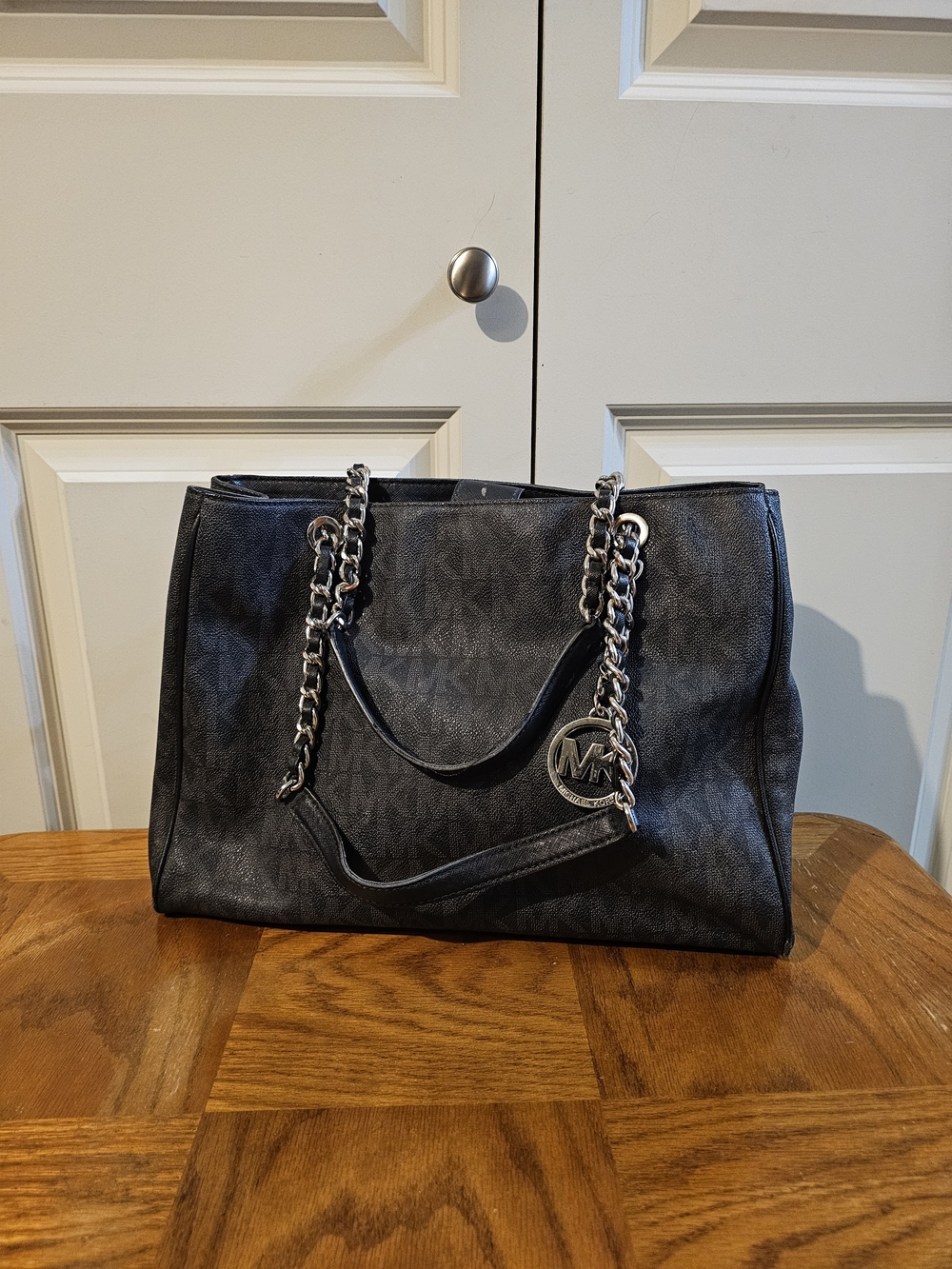 Michael Kors Black Chain-Handle Tote